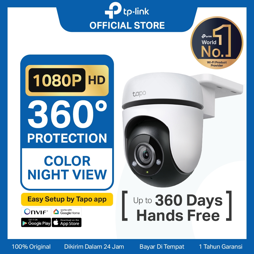 TP-Link Tapo C500 | 1080P Kamera CCTV Outdoor | PTZ IP WiFi Camera | 2MP HD | Waterproof | Video