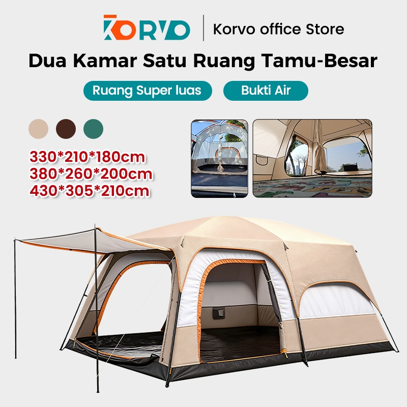 Tenda Camping Jumbo 8-12 Orang Tenda Outdoor Ada 2 Ruangan Waterproof Luxury Automatic/Tenda Luar Ru