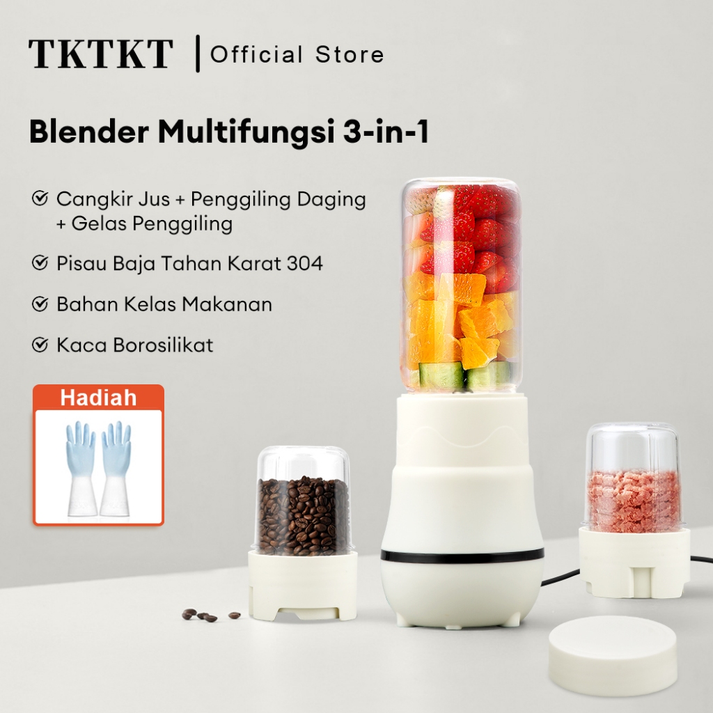 TKTKT 3 in 1 Blender chopper coper daging dan bumbu 300w juicer blender bumbu dapur chopper daging d