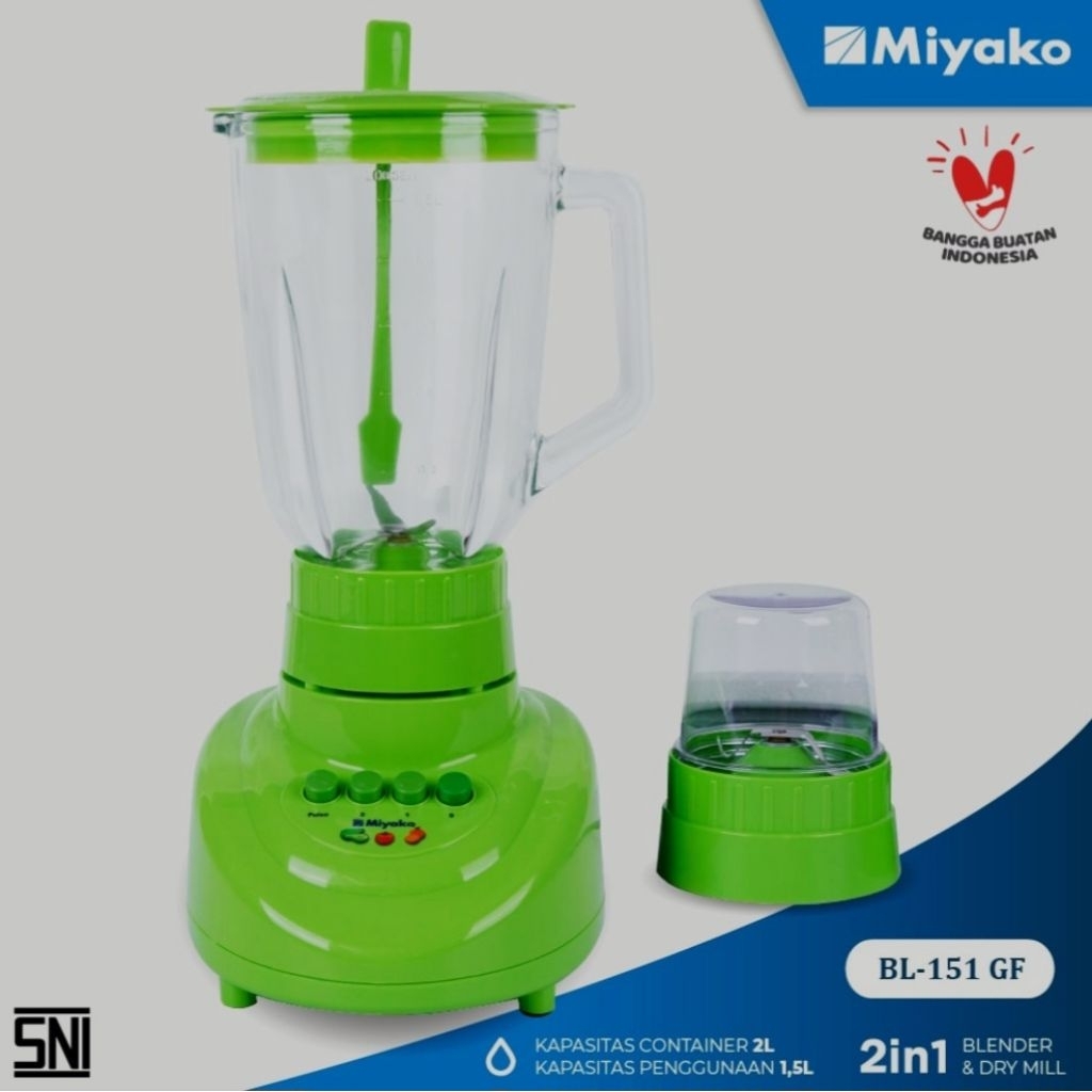 Blender Miyako Gelas Kaca 1.5L
