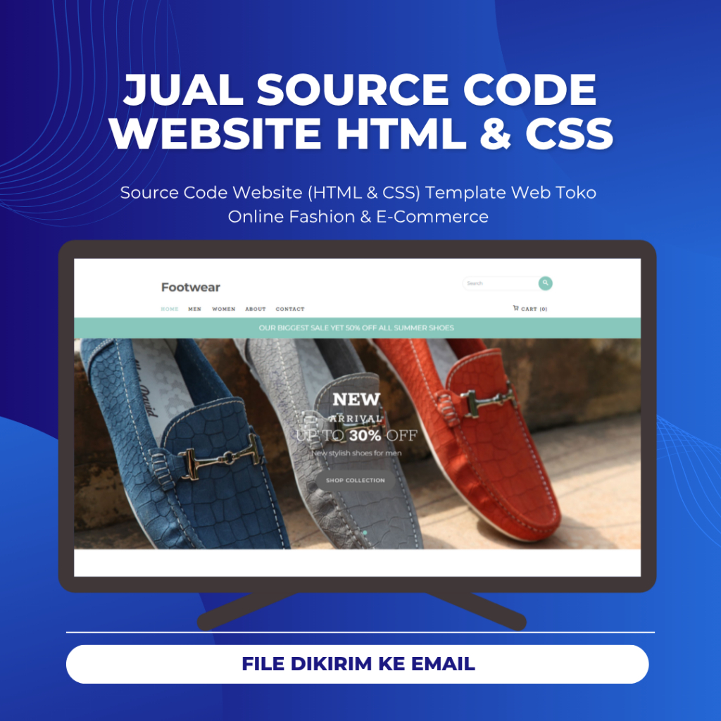 Source Code Website Toko Online Fashion & E-Commerce HTML CSS Template Responsive Siap Pakai