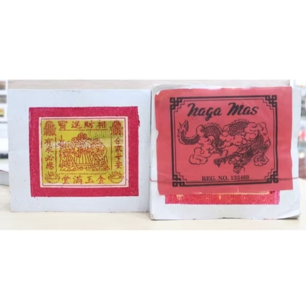 Kim Cua kertas sembayang emas & perak cap naga emas Original