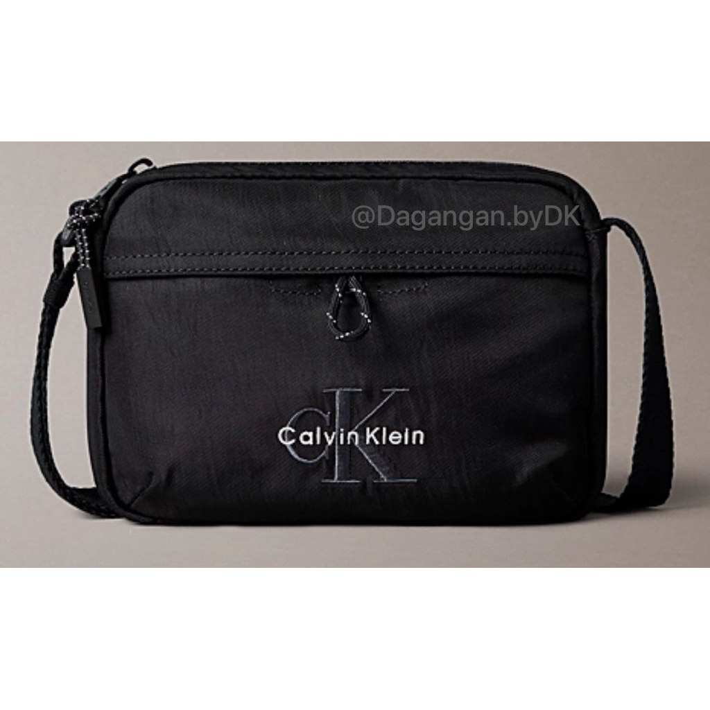 Tas Sling Bag Calvin Klein Nylon Original 100% Full Black