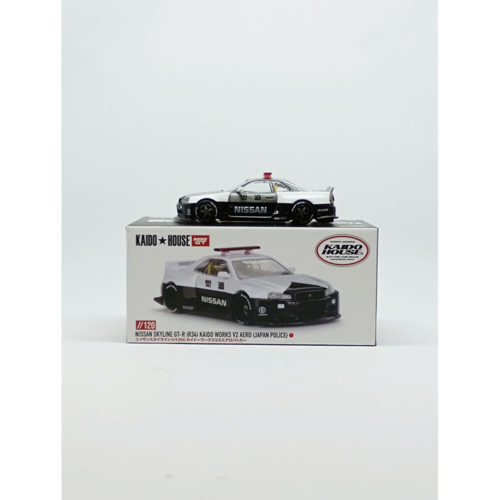 CHASE Kaido x Mini GT Nissan Skyline GT-R R34 Japan Police