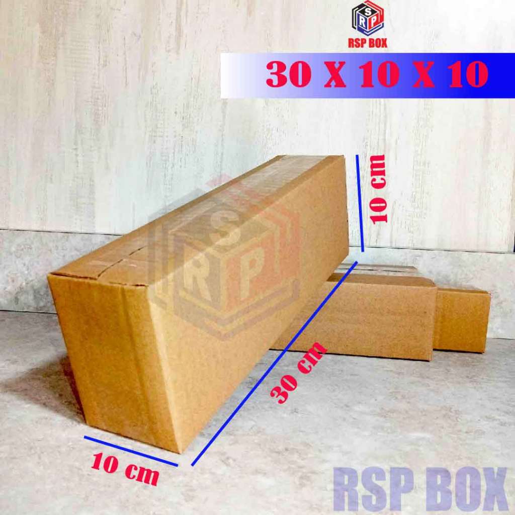Kardus ukuran 30x10x10 cm box packing dus packaging single wall murah