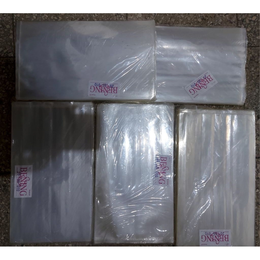Plastik pp tebal 010 uk 20x35 010 cap Bening