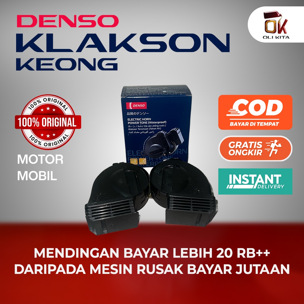 Klakson Denso Original Disc Keong 12V Suara Keras Nyaring Motor Mobil Universal Beat Vario Nmax