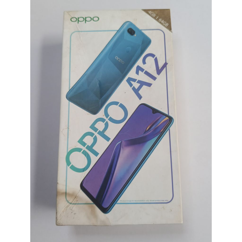 Box/Kotak Oppo A12 Ram 4/64 Warna Hitam Original Copotan/ORI Bawaan HP