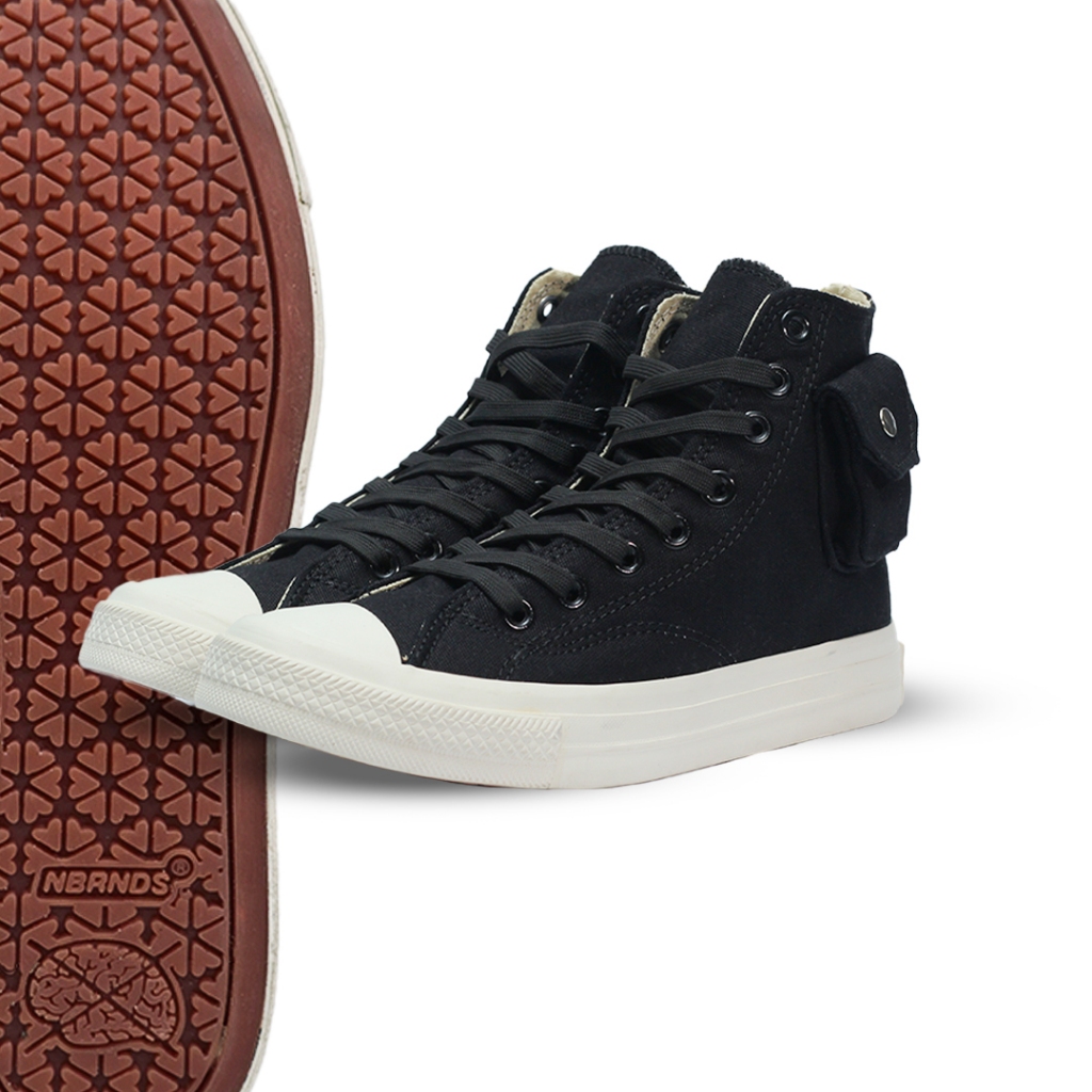 SEPATU CARGO NOBRANDS FOOTWEAR BLACK WHITE BW TPS KARGO SNEAKERS KANTONG SHOES BRAND LOKAL PREMIUM