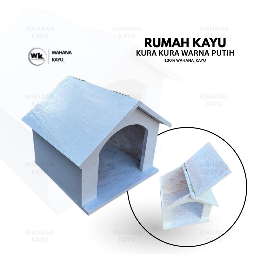 rumah marmut kura-kura hamster pintu double cat putih | rumah marmut sudah cat atap buka new wahana 