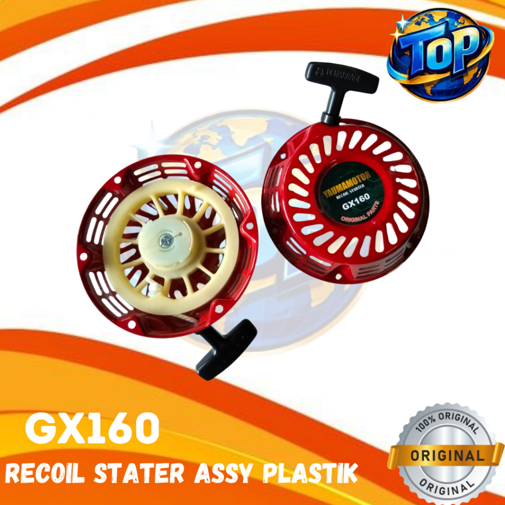 Recoil Starter Assy GX160 GX200 Plastik Yaumamotor / Tarikan Mesin Penggerak Bensin Honda Alkon Pomp