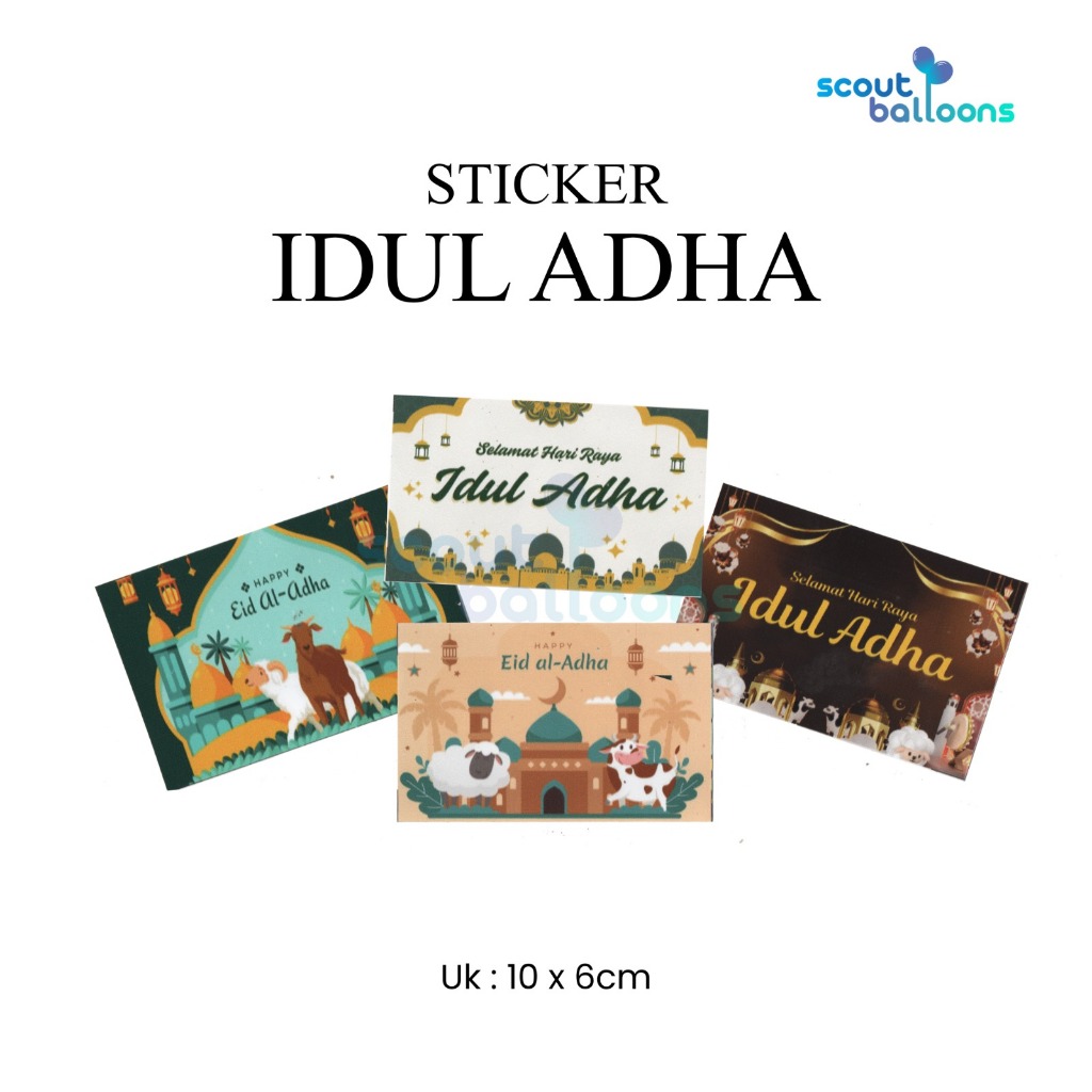 (10 pcs) Stiker Idul Adha / Stiker Lebaran