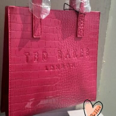[New] Tas Wanita TedBaker Reptcon Croco Small - Pink
