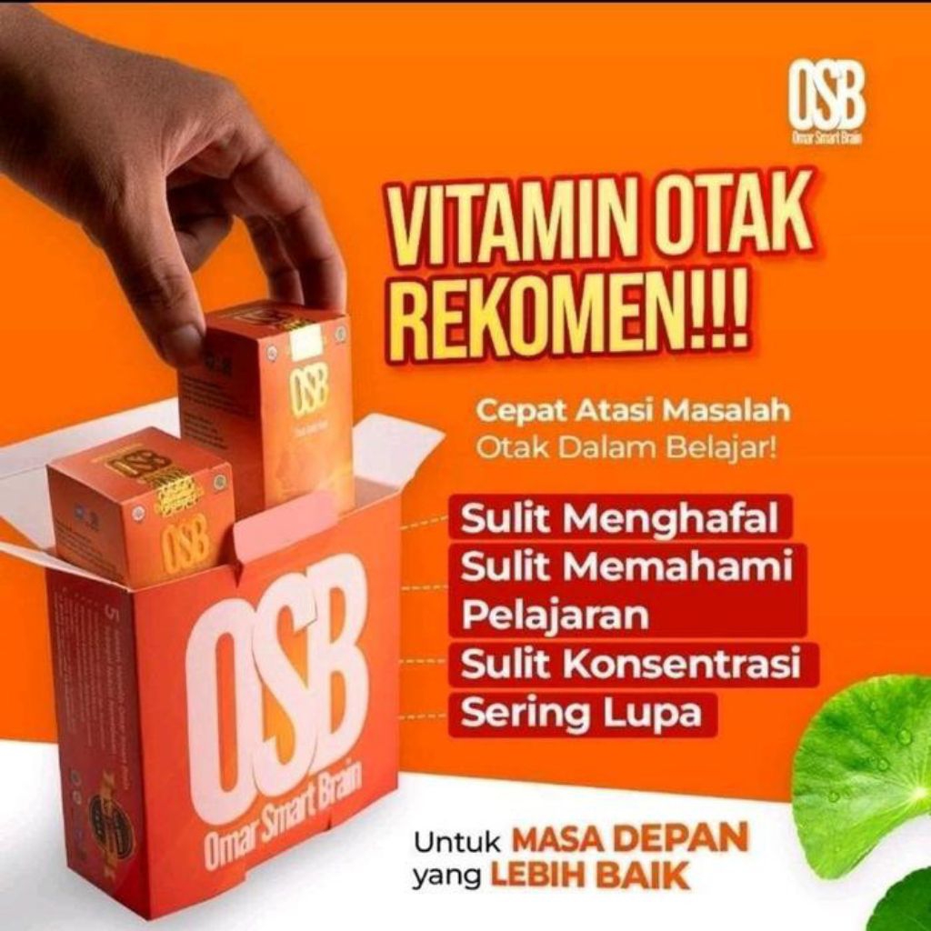 OSB Vitamin Otak Anak Omar Smart Brain Original Obat Herbal Suplemen 60 Kapsul speech dela,Mencerdas