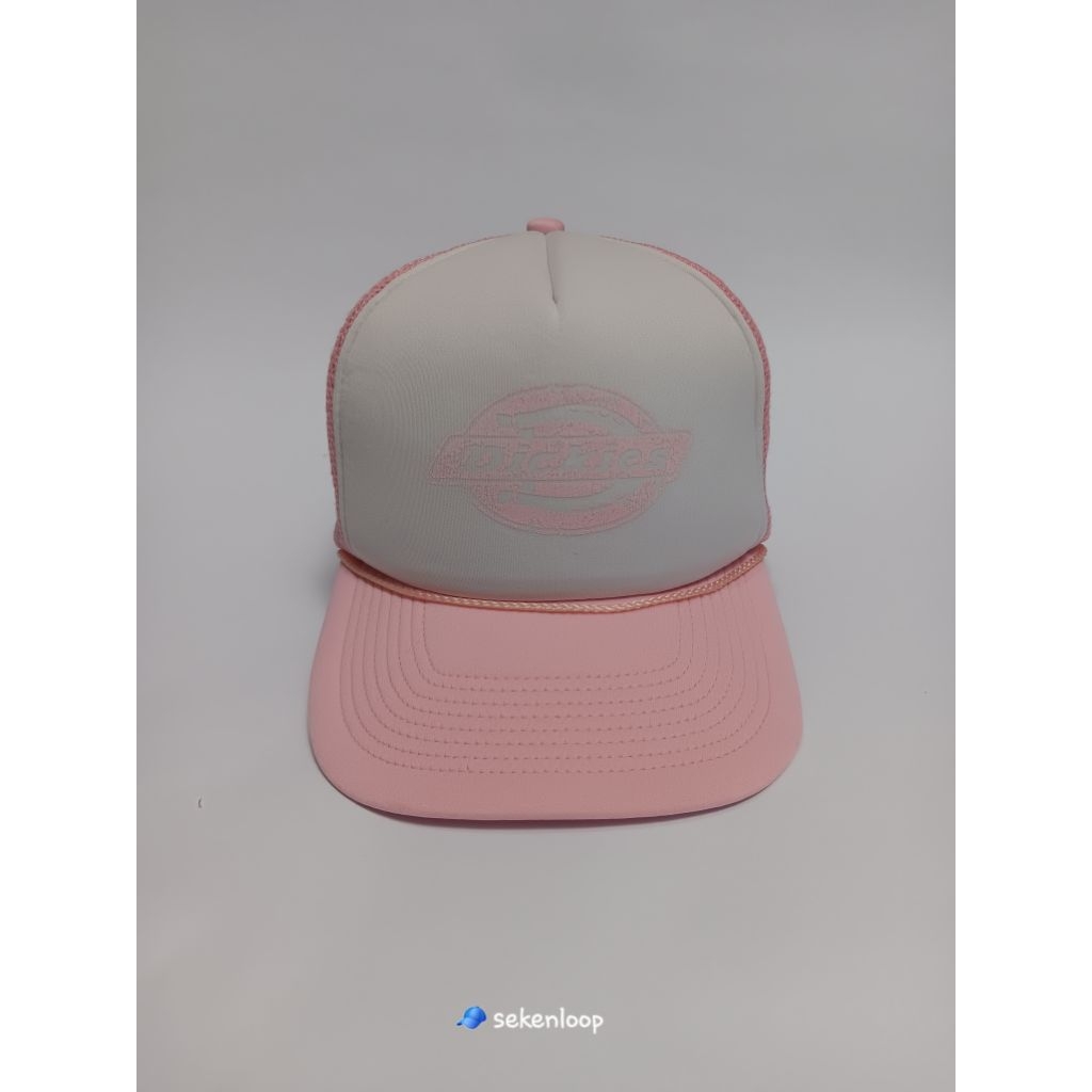 Topi Dickies Original Trucker Ropehat Hat Jaring Pink Putih Vintage Rope Second Preloved Murah Stree