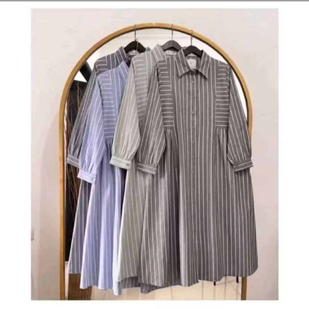 Baju Tunik Wanita Muslim Katun salur Premium Lengan Manset terbaru 2026