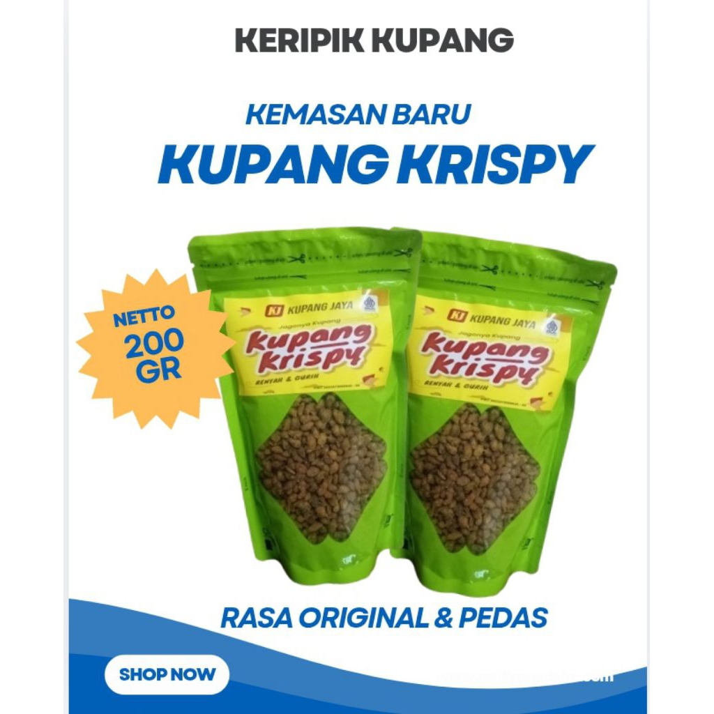 Kupang crispy rasa pedas/original khas sidoarjo 200 gr