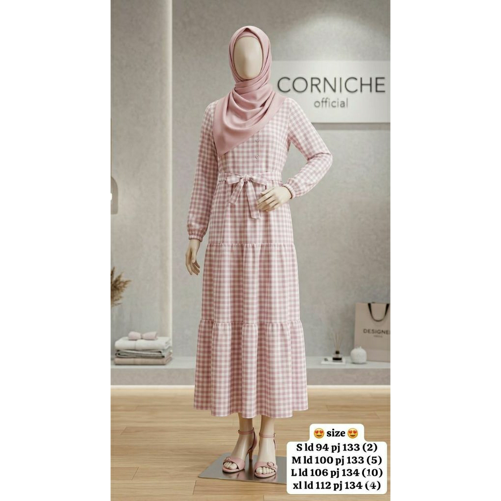Gamis Corniche matahari diskon