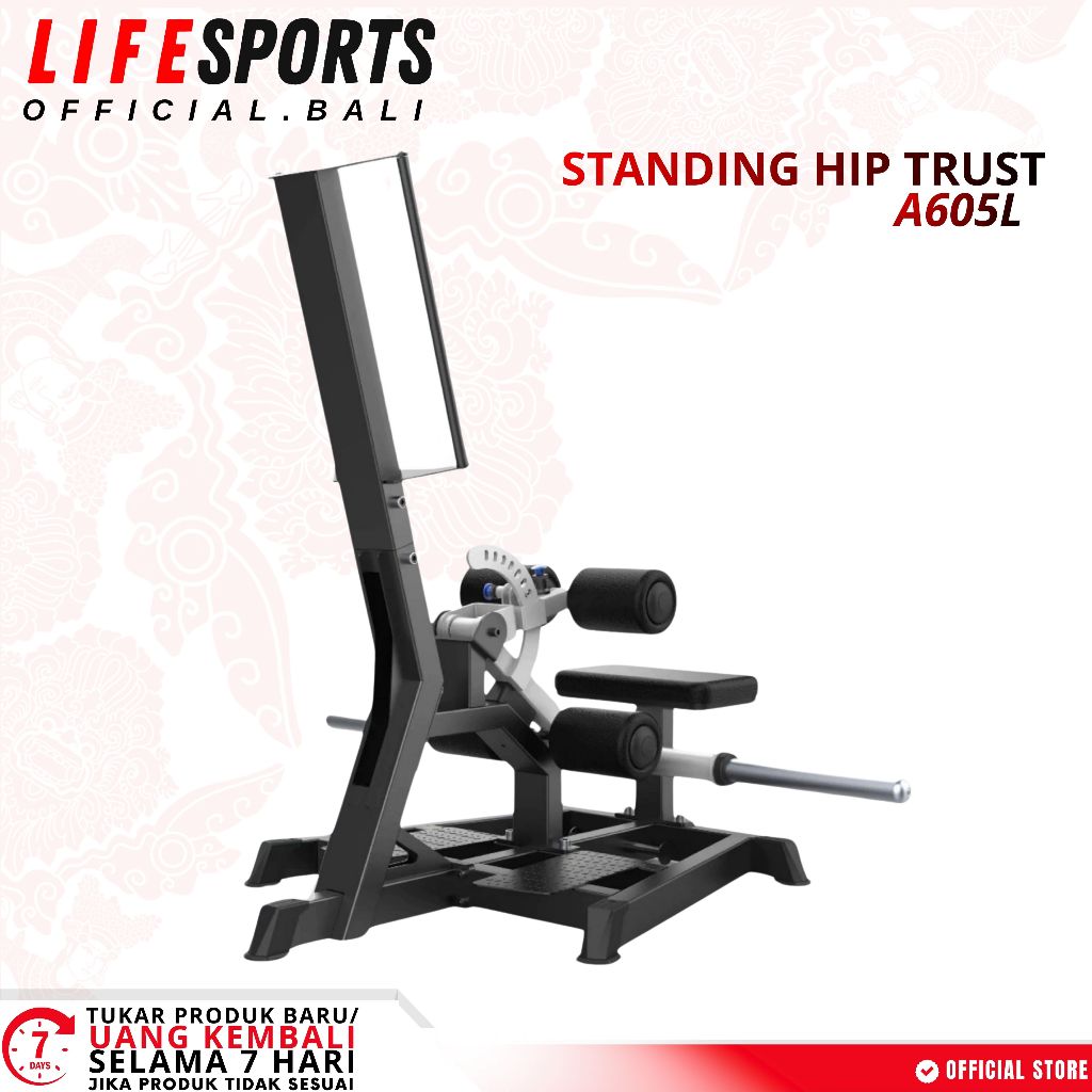 LIFESPORTS - Alat Gym Standing Hip Thrust Machine Plate Loaded DHZ A605L
