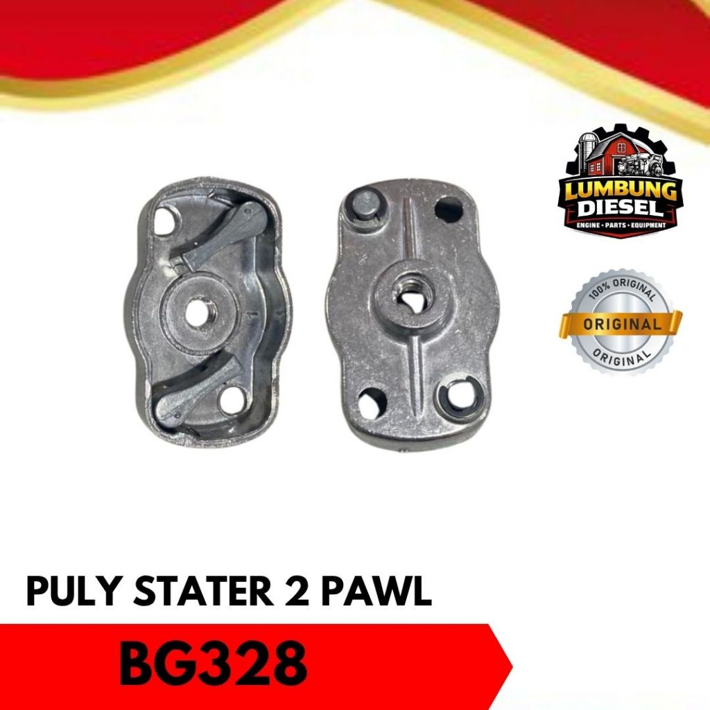 Pully Starter BG328 2 Pawl Original / Platuk Kuku Besi Dobel Pawl / Mangkok Tarikan Engkol Stater Me