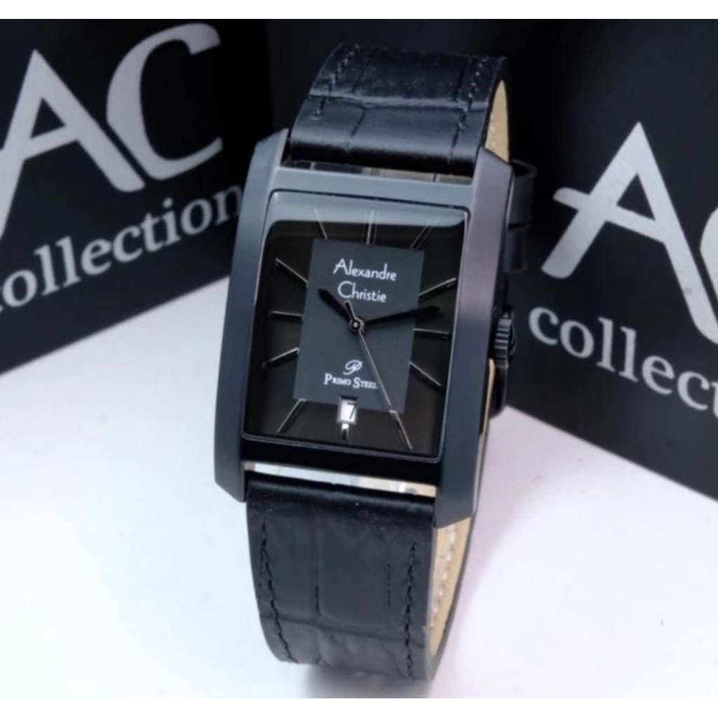 Jam Pria Alexander Christie 1019 Tali kulit Original