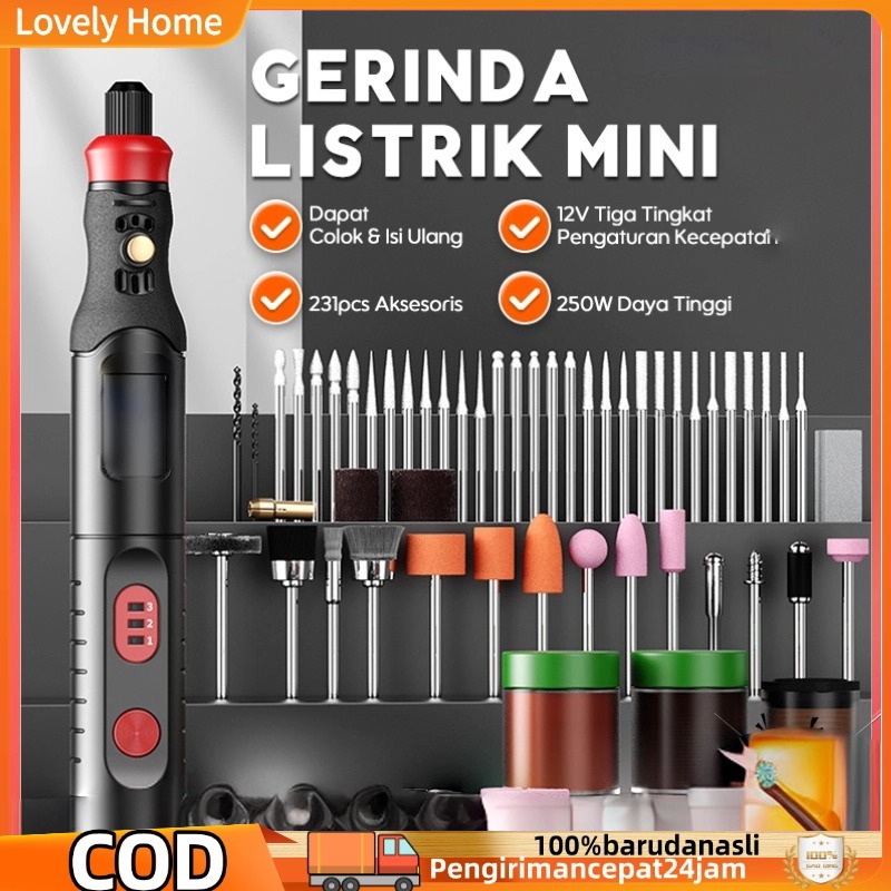 Bor Mini bor mini listrik ARIDOO Bor Mini Grinder Set Mesin Ukir Poles Gerinda Listrik Alat Ukir Gra
