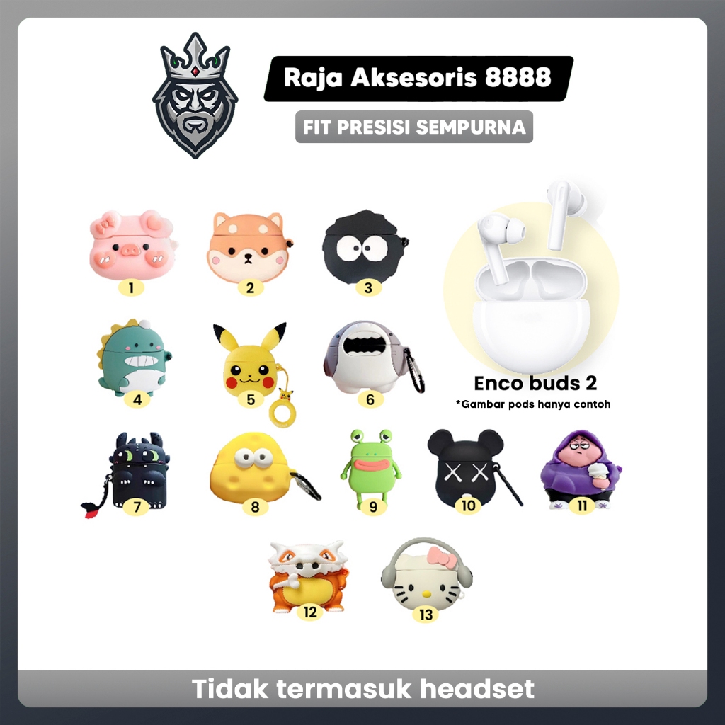 Case Oppo Enco Buds2 Earphone Silikon Karakter Hellokitty Cute Kode 10 - 19