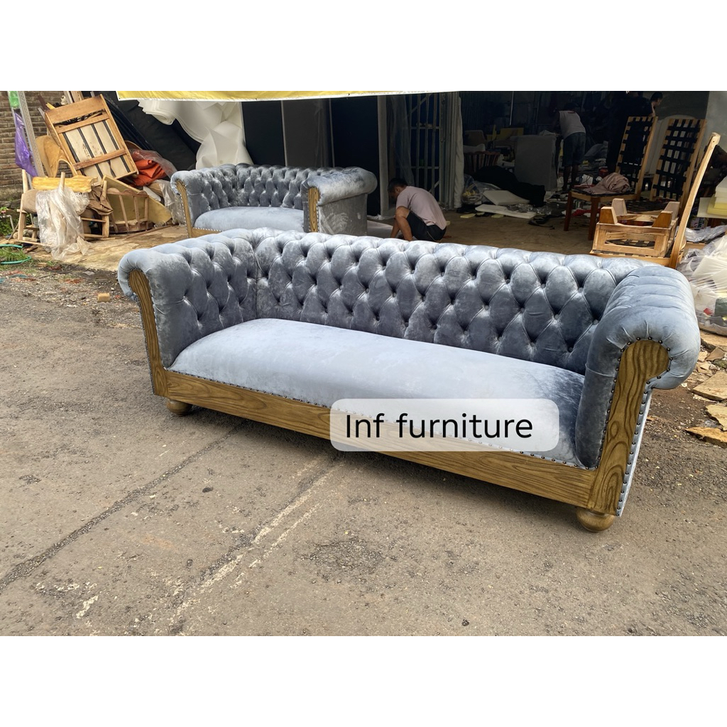 sofa chesterfield klasik jati sofa tamu jati klasik mewah sofa mewah premium