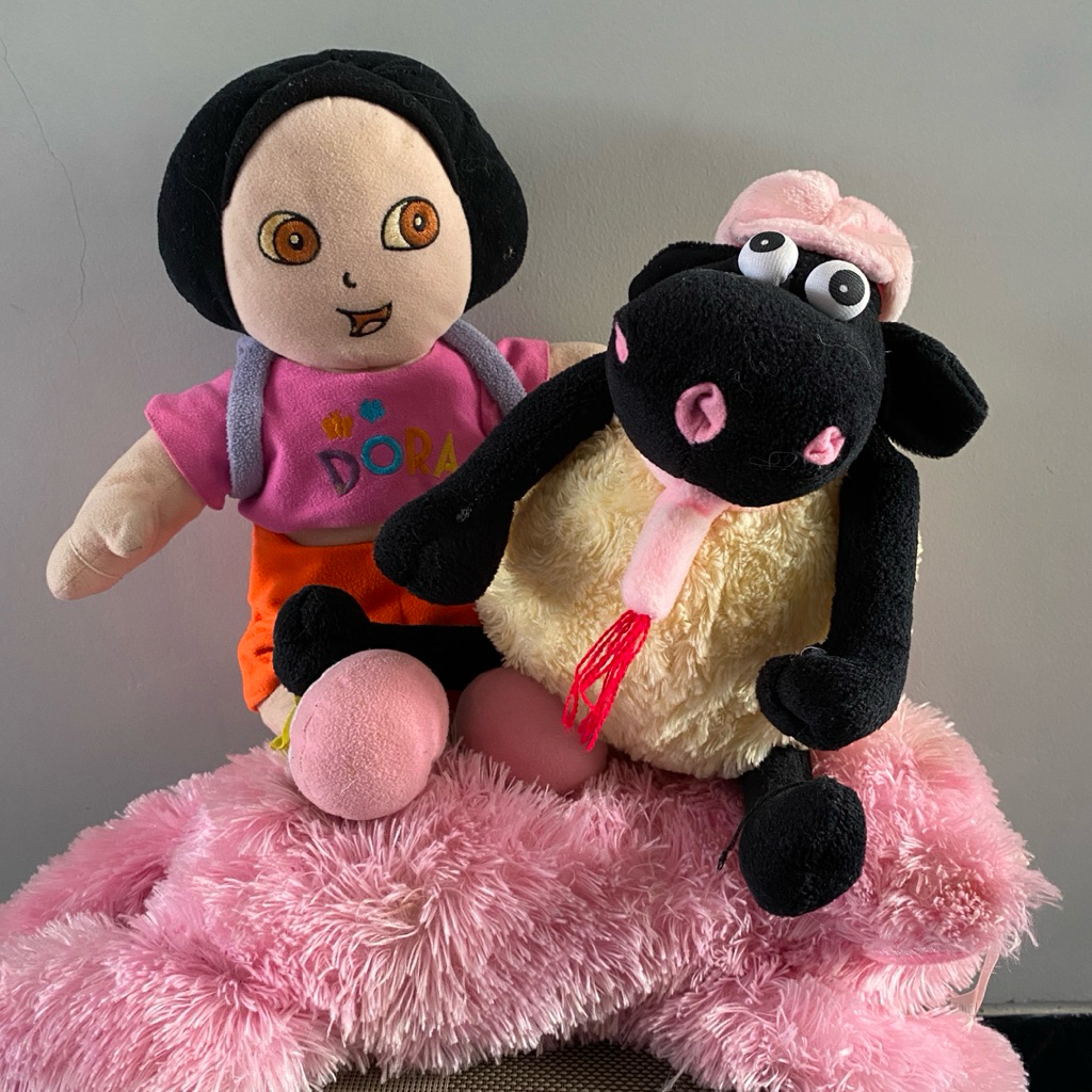 (BUNDLE TAKE ALL) Boneka beruang dora domba timmy time preloved