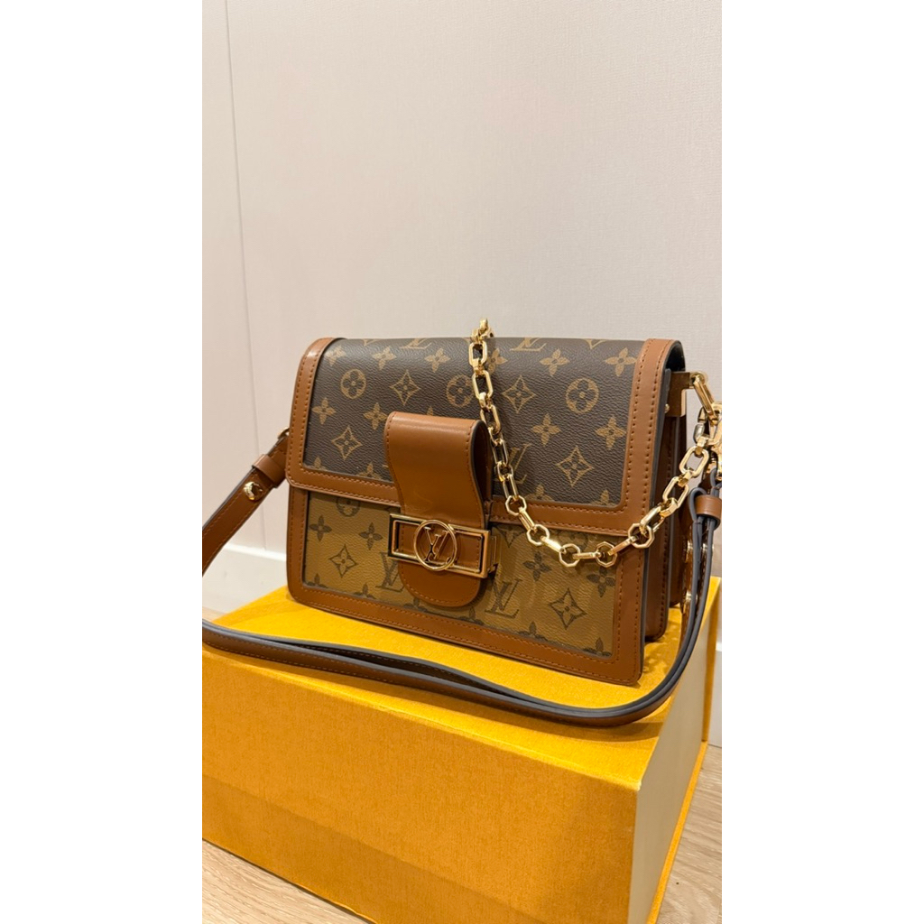 LV Dauphine MM Monogram Reverse - Brown
