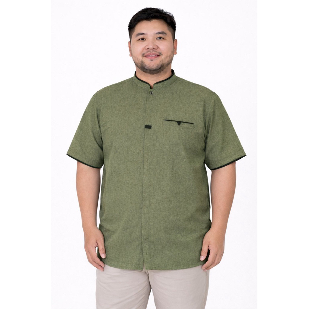 baju koko hijau army big size jumbo murah gan