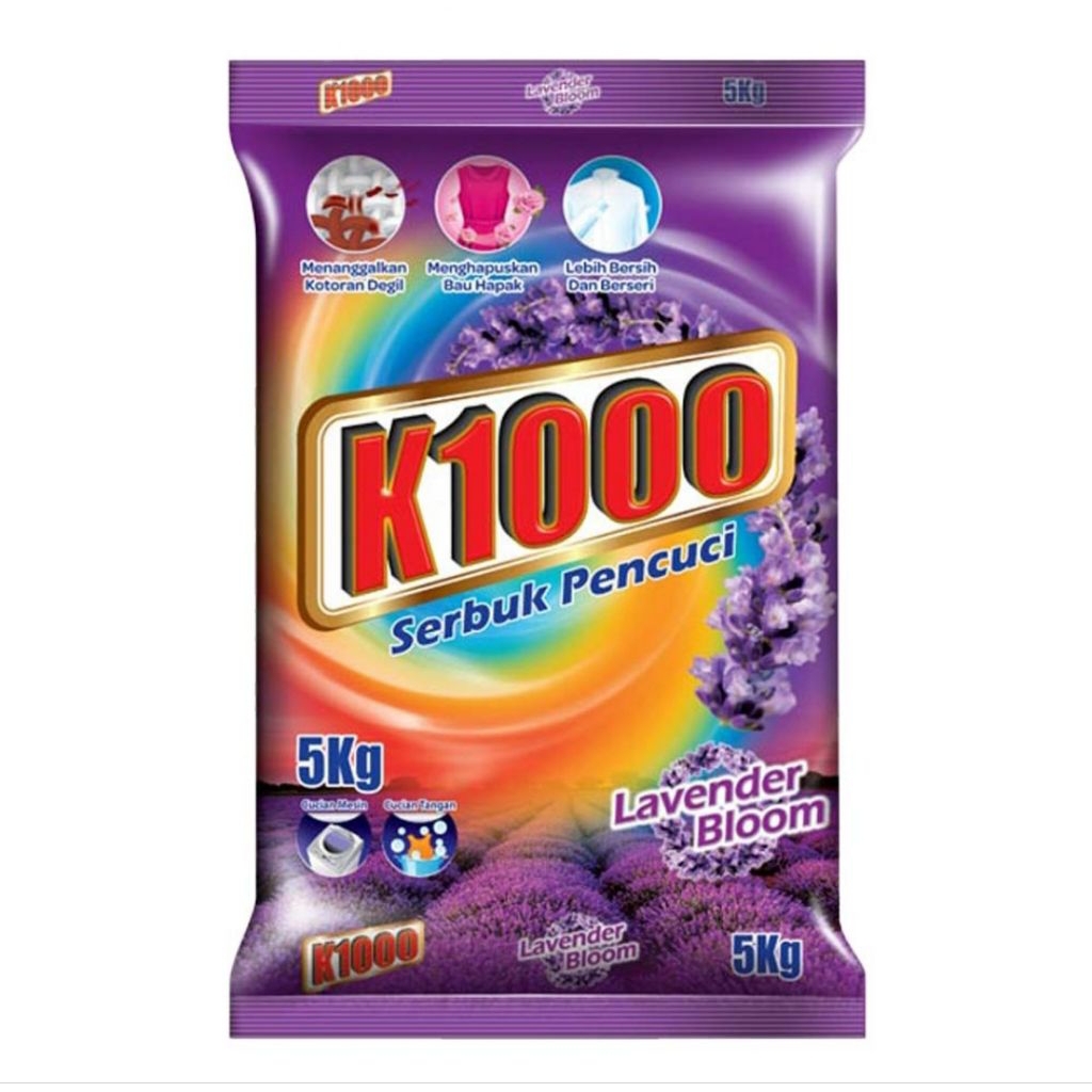 K1000 Deterjen Bubuk Lavender Bloom - Aqua Rose 5 kg