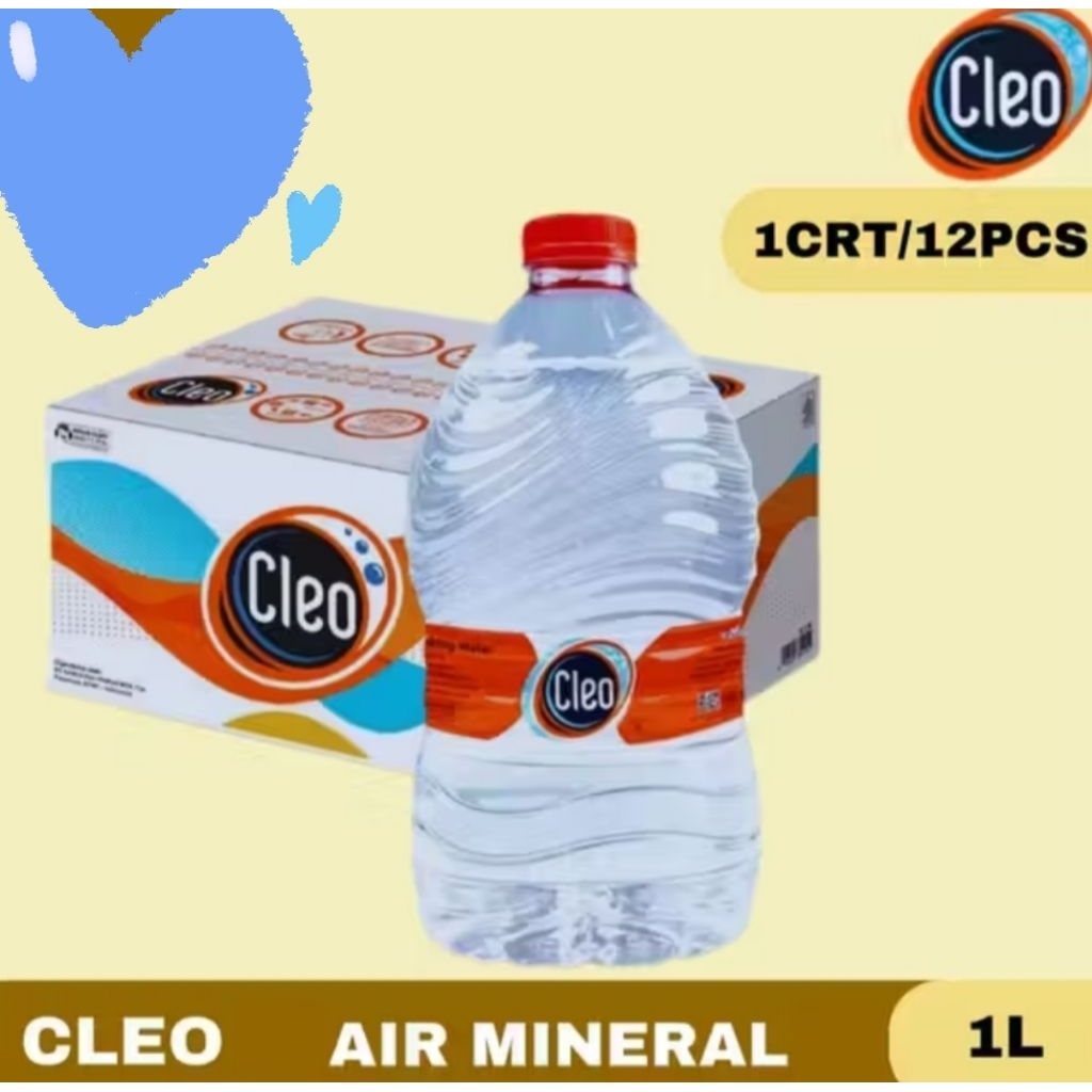 Cleo 1 dus ukuran 1 liter isi 12 botol per dus