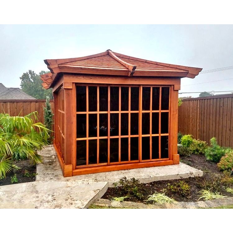 GAZEBO MUSHOLA KAYU JATI , SAUNG GAZEBO TAMAN KAYU JATI MINIMALIS