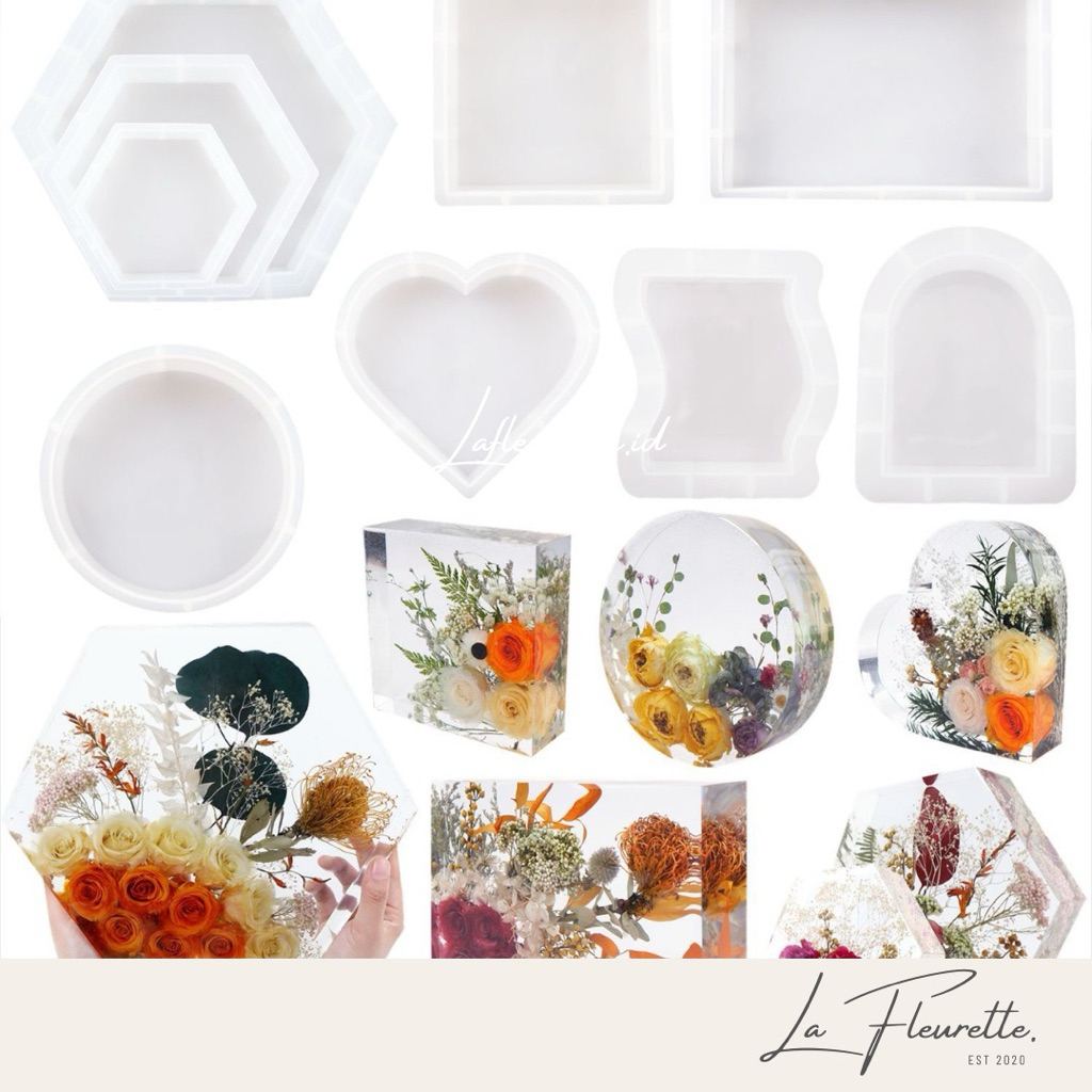 cetakan silikon nampan / cetakan resin bulat / cetakan resin kotak / cerakan resin hati / cetakan re