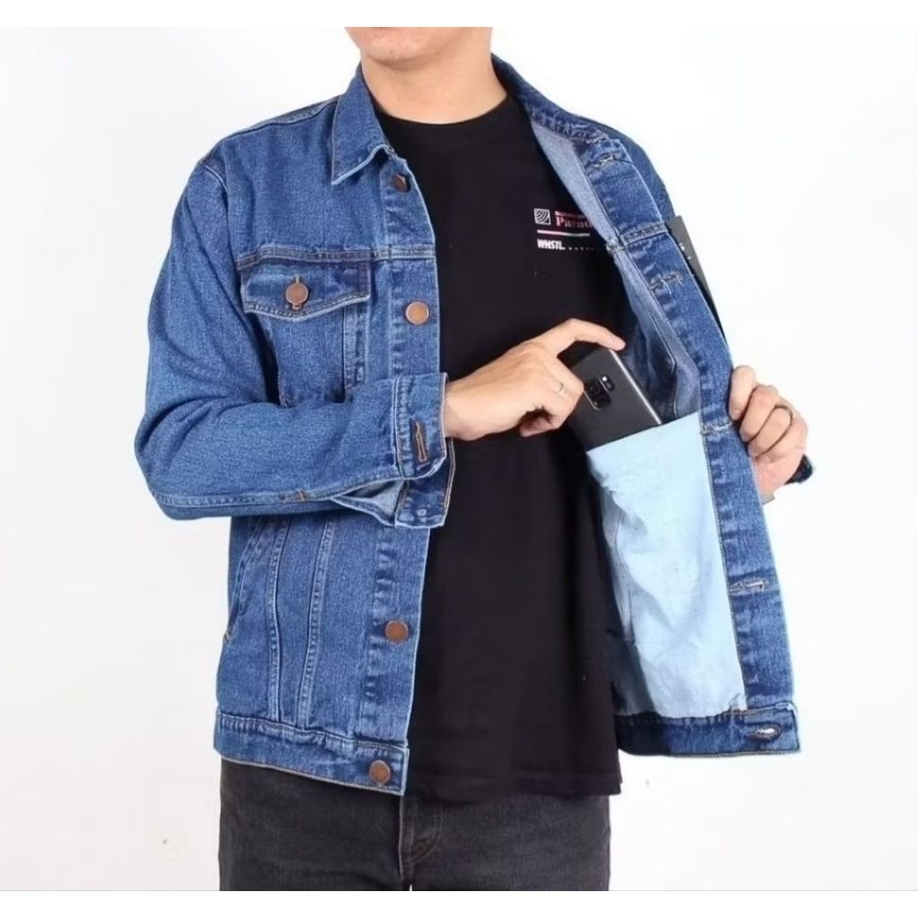 Jaket Denim Pria Tebal - Jaket Vintage Premium Distro Wangkers