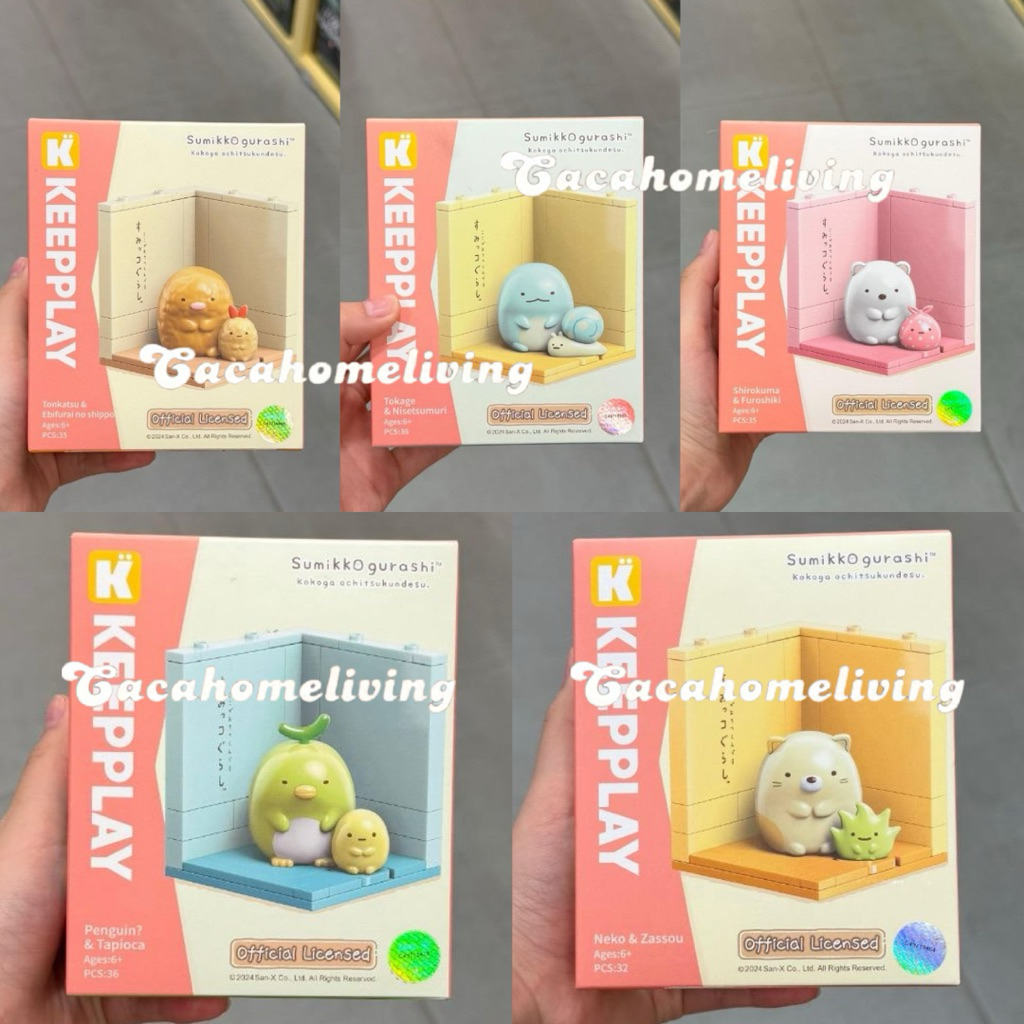 Ohsome x Keepplay - DIY Building Block / Mainan Balok Sumikko Gurashi Kokoya Achotsukundesu Collecti