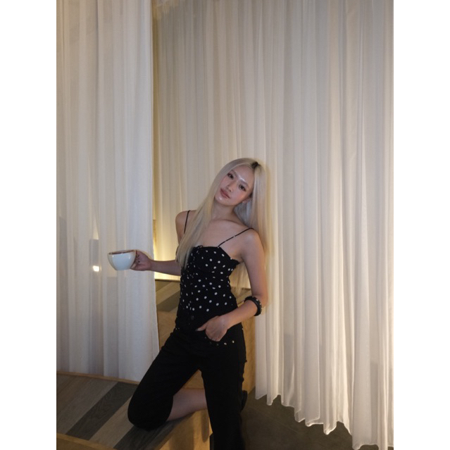 DEBUTE - bustier polka top