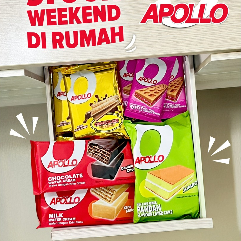Apollo Jumbo Cake Bolu Apollo Wafer Stick Chocolate Apollo Wafer Cream Milk Wafer Malaysia