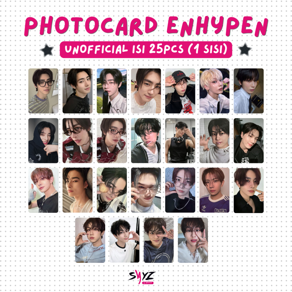 [ READY ] Enhypen Photocard Set - isi 25pcs - Sunoo Heeseung Jake Jay Niki Sunghoon Jungwon  - pc se