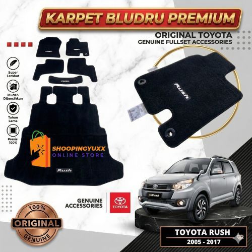 Karpet Bludru Original Toyota Rush 2005 - 2017 Fullset Garansi Bawaan Mobil Toyota Rush