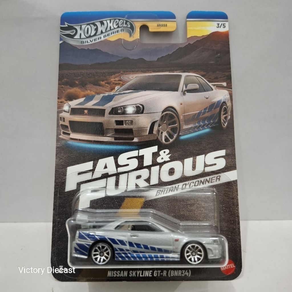 Hot Wheels Nissan Skyline GT-R BNR34 Brian O'conner