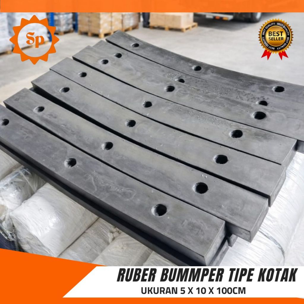 Rubber bumper loading dock / karet pelindung loading dock / tipe kotak ukuran 5 x 10 x 100cm