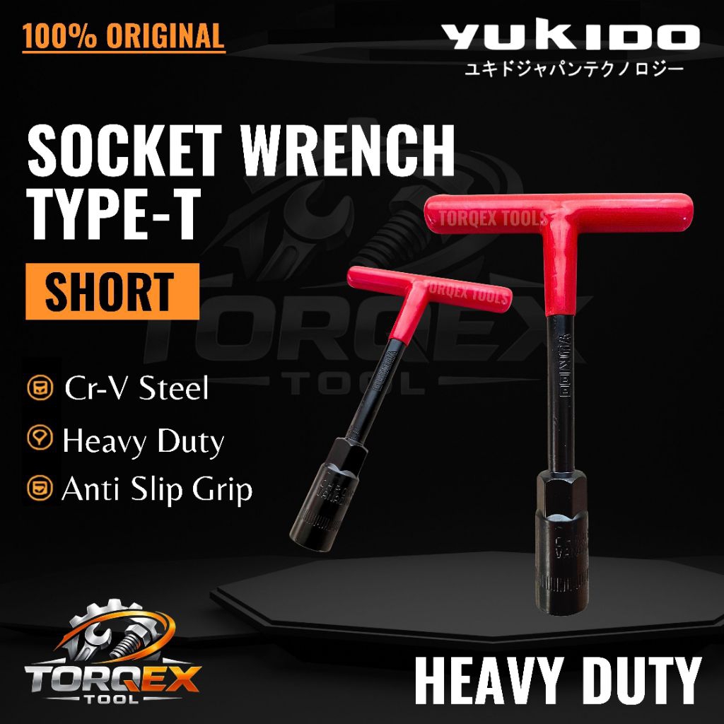 Kunci T Pendek 10 mm Yukido – Socket Wrench Type T, Kuat & Tahan Lama