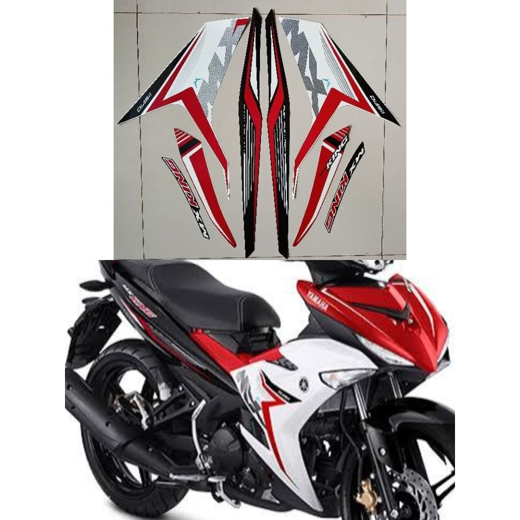 striping stiker MX king 2025 putih hitam original