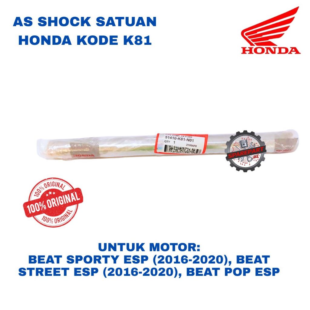 AS SHOCK SATUAN ORIGINAL HONDA KODE K81, BEAT SPORTY ESP, BEAT STREET ESP, BEAT POP ESP
