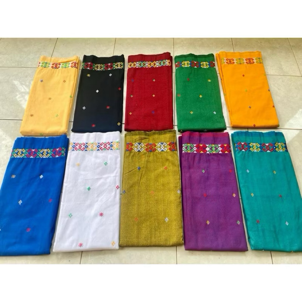Kain Tenun Pabintik Bordir Motif Toraja Katun Tebal ukuran 3m x1,2m