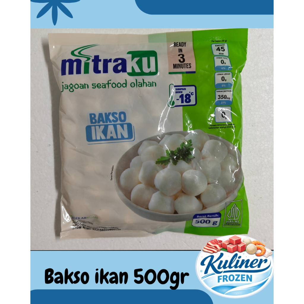 Mitraku Bakso Mix 500gr | Frozen Food Bakso Ikan