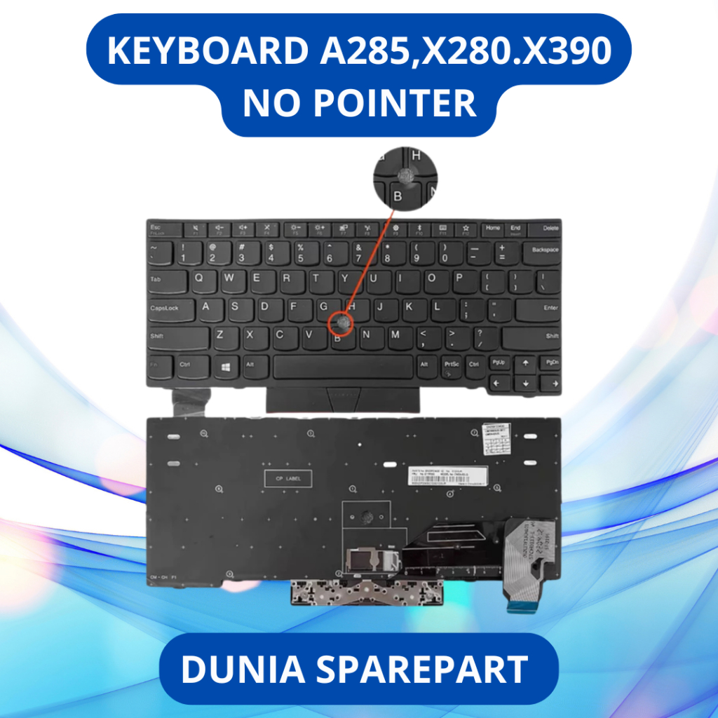 Keyboard Lenovo ThinkPada285.x280.x390 Original Keyboard X280 no pointer  Mulus Siap Pakai