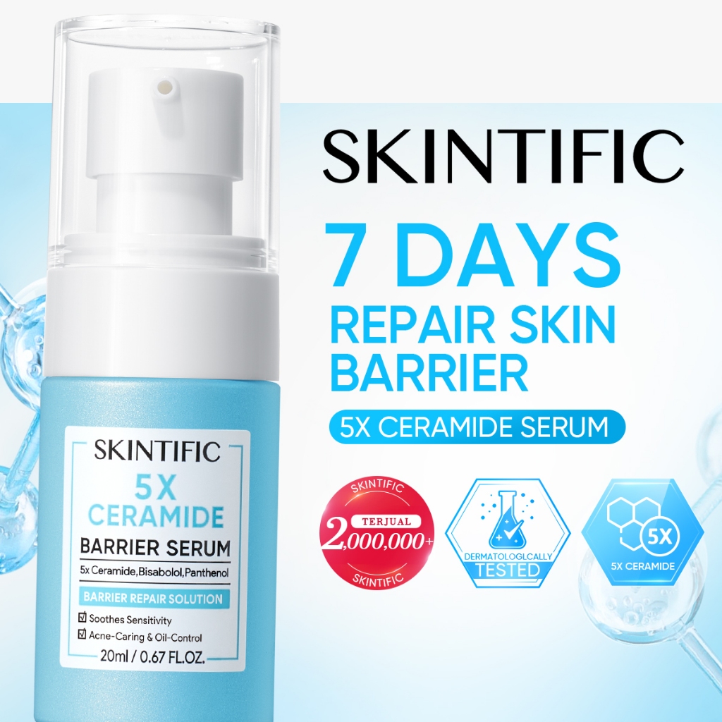 SKINTIFIC - 5X Ceramide Barrier Serum 50ml | Merawat skin barrier Serum Mencerahkan Dark Spot Tumpas